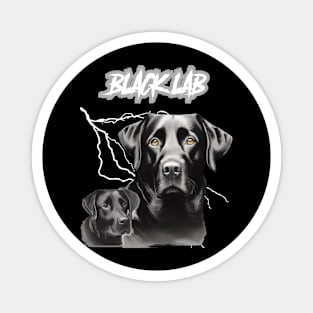 Black Lab Heavy Metal Dog Lover Magnet